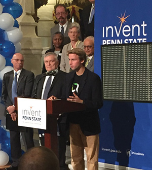 Reflexion representative speaking at Invent Penn State event